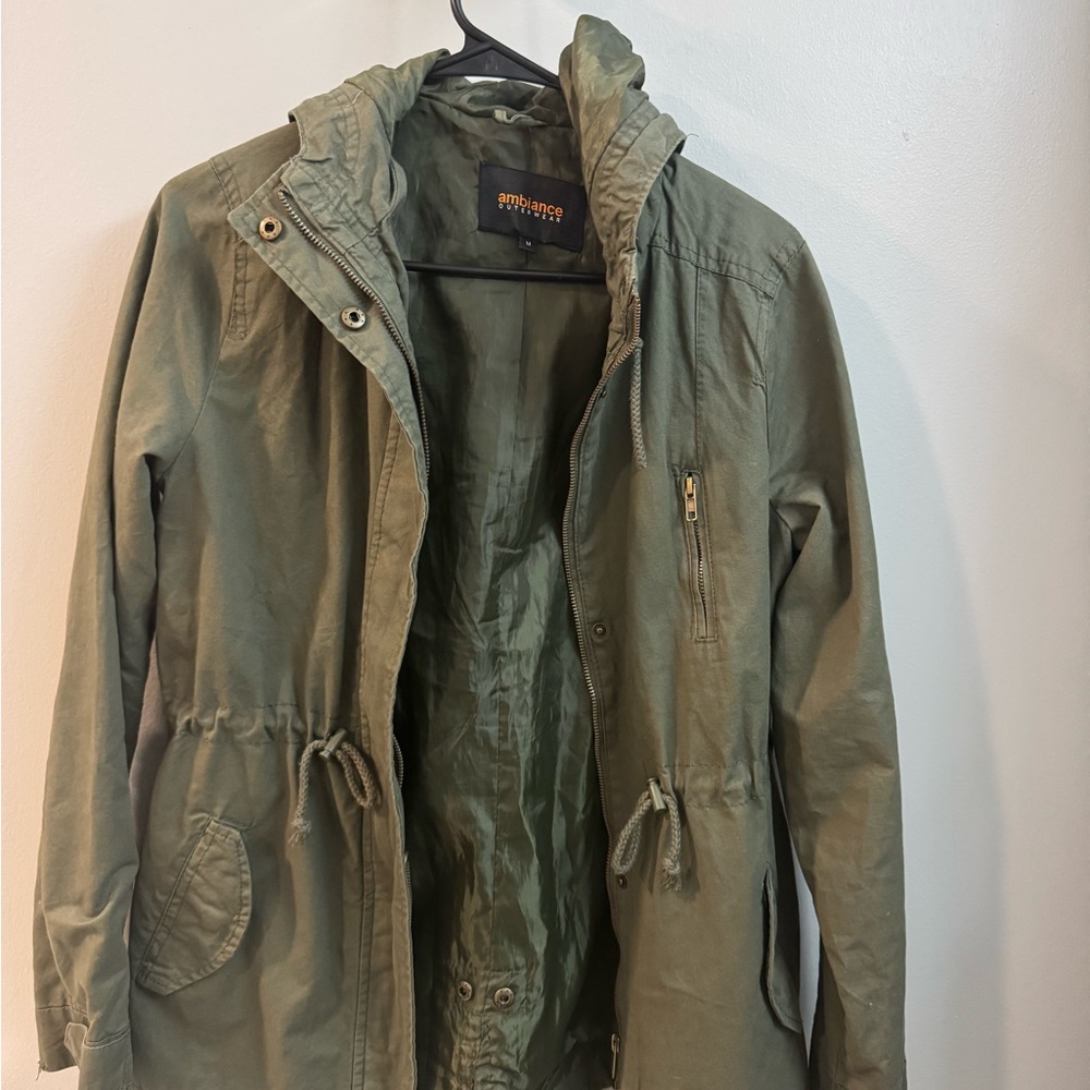 Ambiance Olive Green Parka Jacket